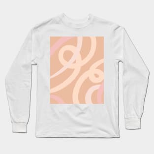 Abstract Lines_peach, blush, coral palette 1 Long Sleeve T-Shirt